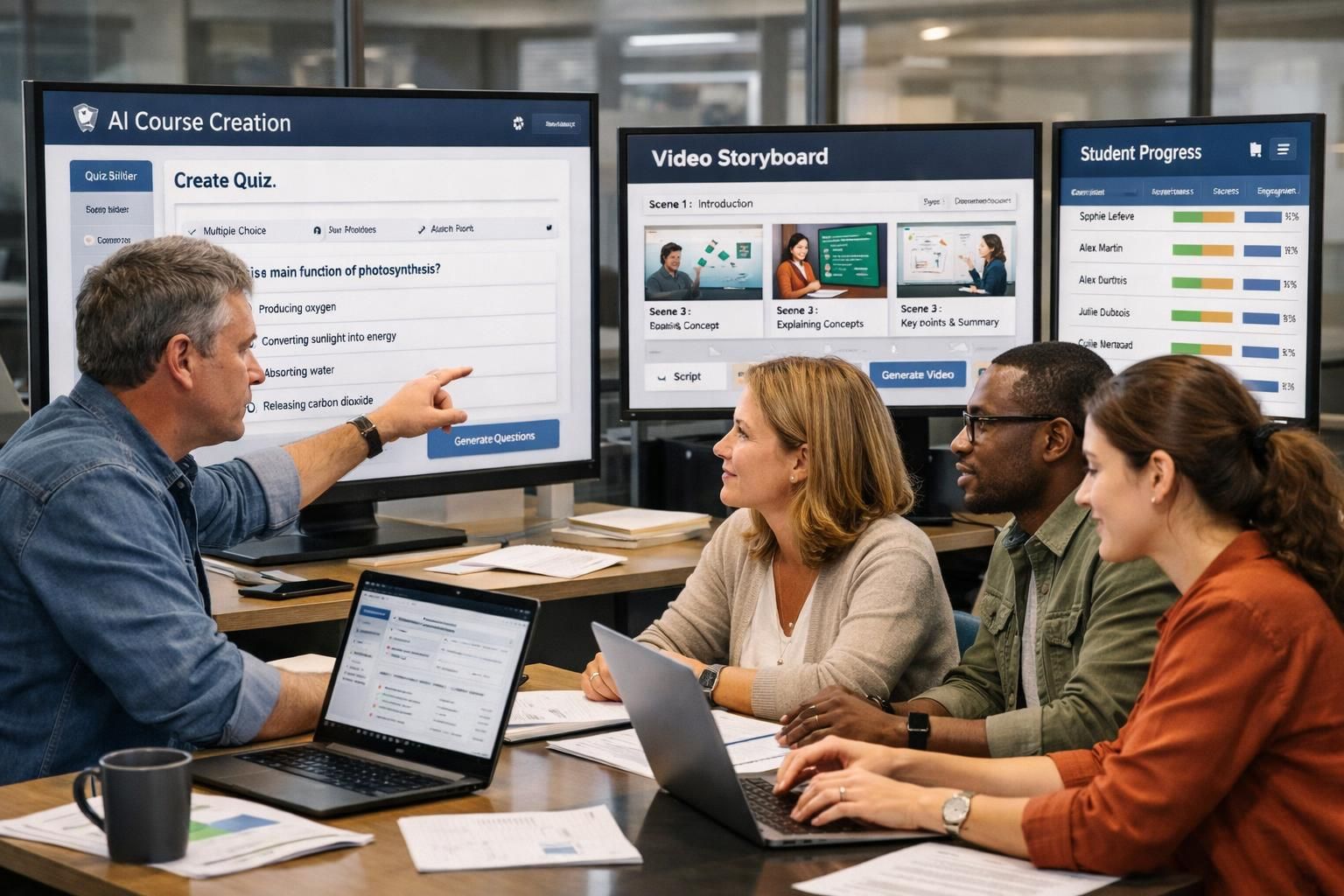 découvrez comment l'intelligence artificielle transforme et améliore les méthodes de production des contenus éducatifs en ligne, rendant l'apprentissage plus personnalisé et efficace.