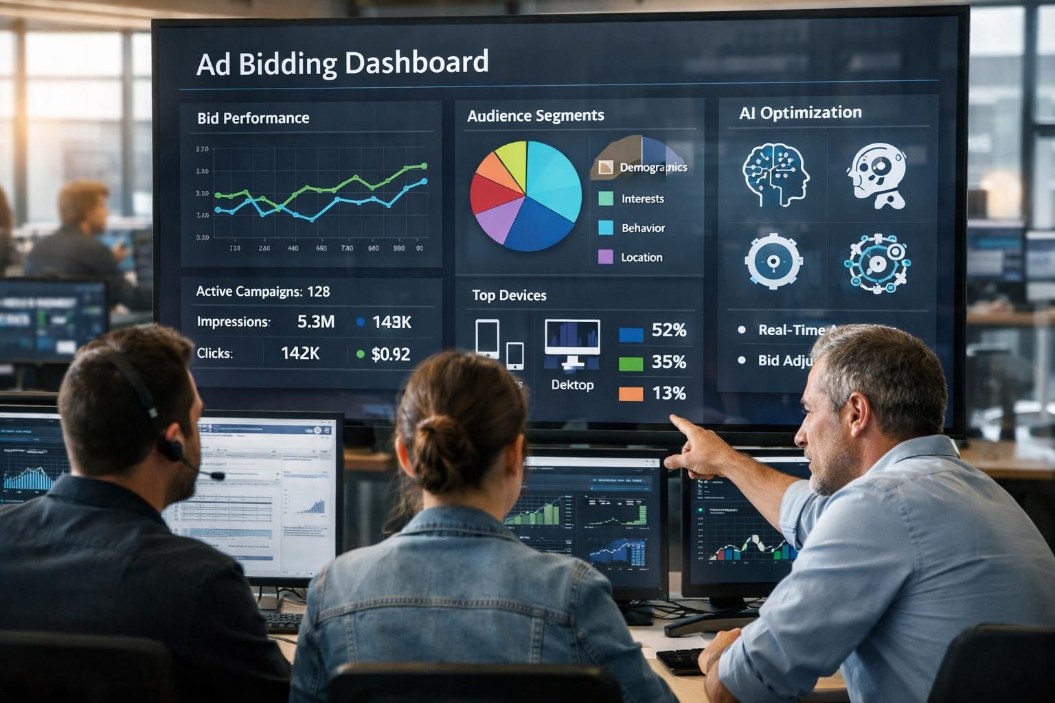 découvrez comment les plateformes publicitaires exploitent l'intelligence artificielle pour automatiser le ciblage des audiences et optimiser les enchères, améliorant ainsi l'efficacité des campagnes marketing.
